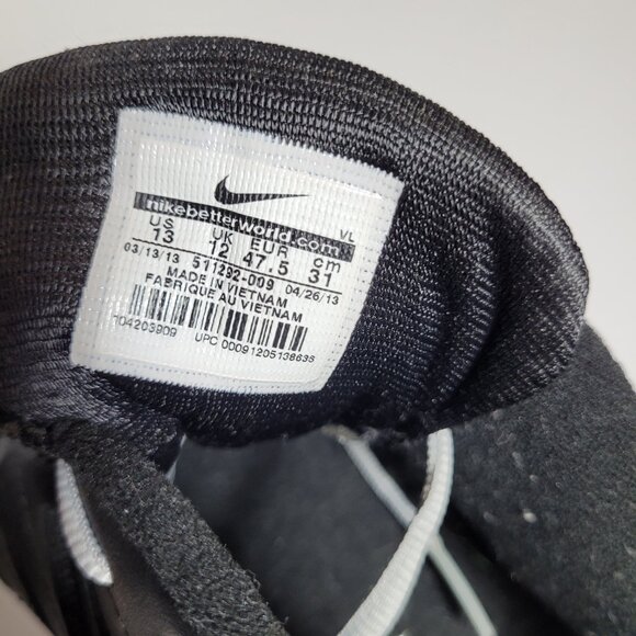 Nike Land Shark 3/4 Black Silver Tornado Football Cleats 511292-009 Mens Size 13 - Picture 10 of 10